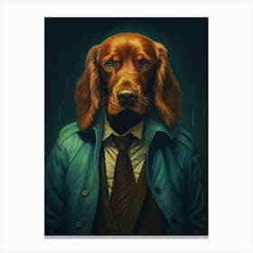 Gangster Dog Irish Setter Canvas Print