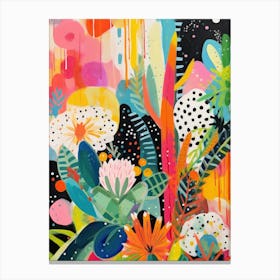 Trendy Abstract Maximalist Living Room Art Canvas Print