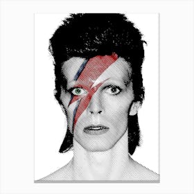 David Bowie Line Illustration my style Canvas Print