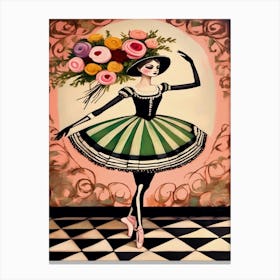 Gothic Ballerina - Inspired By Tim Burton Canvas Print