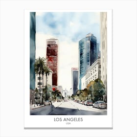 Los Angeles Travel Poster 35 Canvas Print