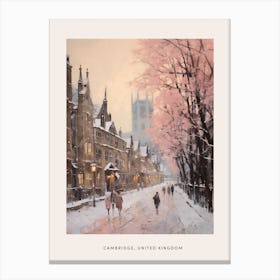 Dreamy Winter Painting Poster Cambridge United Kingdom 2 Canvas Print