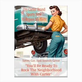 Carter Mufflers ~Reimagined Canvas Print