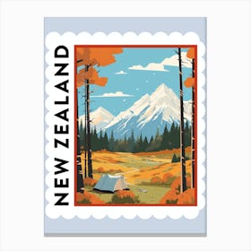 New Zealand 2 Travel Stamp Poster Canvas Print