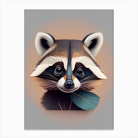 Barbados Raccoon Digital Canvas Print