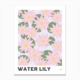 Water Lily July Birth Flower Canvas Print