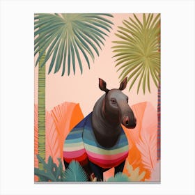 Tapir Tropical Animal Portrait Canvas Print