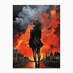 'The Burning Woman' Canvas Print