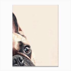 French Bulldog Portrait.Generated AI. Art Print Canvas Print