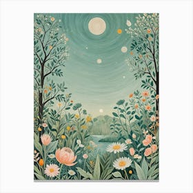 Moonlight In The Secret Garden Canvas Print