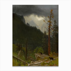 Rockies After A Storm, Albert Bierstadt Canvas Print