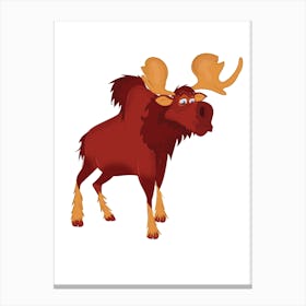 Cartoon Moose Canvas Print