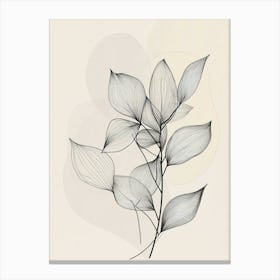 Abstract Leaves 10 Canvas Print