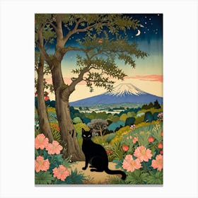 William Morris Cat In The Forest Canvas Print