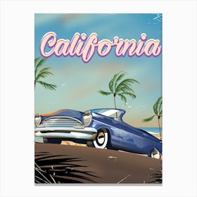 California retro car travel poster Canvas Print