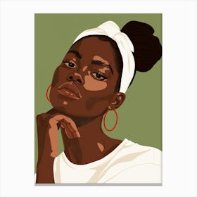 Black Woman Portrait Canvas Print