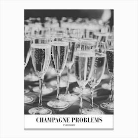 Taylor Swift Champagne Problems Evermore Swifie Merch Black And White Canvas Print