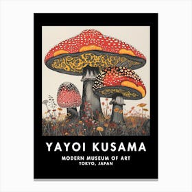 Yayoi Kusama Inspired Giant Red Cap Mushroom Canvas Print