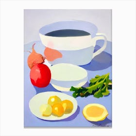 Radish Tablescape vegetable Canvas Print