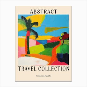 Abstract Travel Collection Poster Dominican Republic 1 Canvas Print