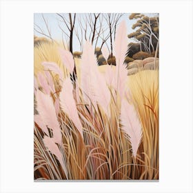 Fountain Grass 3 Flower Painting Canvas Print