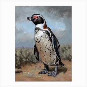 African Penguin Salisbury Plain Oil Painting 4 Canvas Print