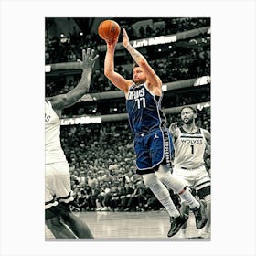 Luka Doncic Of The Dallas Mavericks Passes The Ball During The Game Against The Minnesota Timberwolves Canvas Print