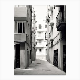 Malaga, Spain, Black And White Photography 4 Canvas Print