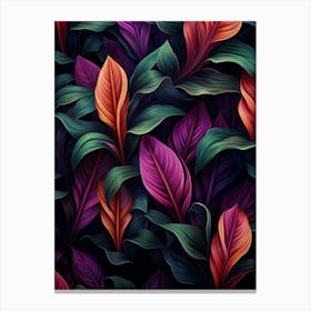 Colourful Leaves 7 Canvas Print