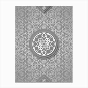 Geometric Glyph Sigil with Hex Array Pattern in Gray n.0141 Canvas Print