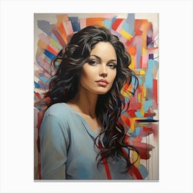 Woman With Long Hair Canvas Print