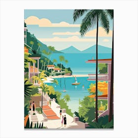 Phuket, Thailand, Graphic Illustration 4 Canvas Print