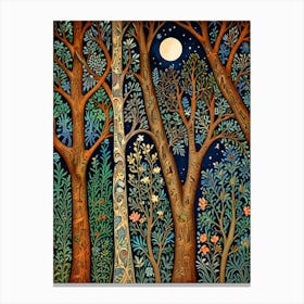 William Morris Moonlight In The Forest 35 Canvas Print