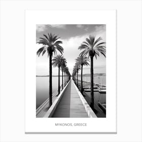 Poster Of Palma De Mallorca, Spain, Photography In Black And White 4 Canvas Print