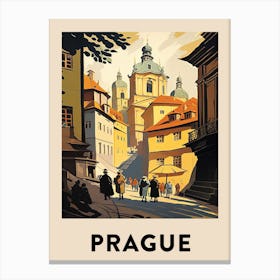 Prague 2 Vintage Travel Poster Canvas Print