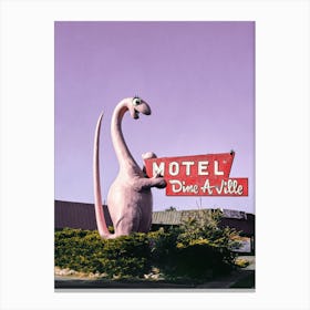 Motel Dine A Ville Utah Canvas Print