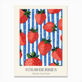 Marche Aux Fruits Strawberries Fruit Summer Illustration 1 Canvas Print