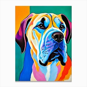 Bullmastiff 2 Fauvist Style dog Canvas Print