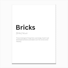 Bricks Definition Meaning Canvas Print