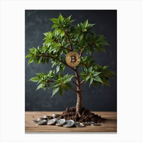 Bitcoin Tree Canvas Print