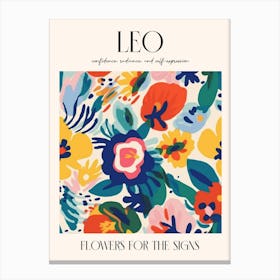 Flowers For The Signs Leo 1 Zodiac Sign Canvas Print