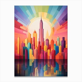 "Concrete Symphony: New York's Skyline Sonata" Canvas Print