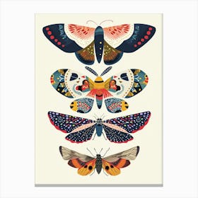 Colourful Insect Illustration Butterfly 16 Canvas Print