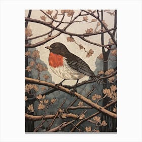 Art Nouveau Birds Poster Dipper 3 Canvas Print