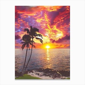 Sunset In Hawaii 2 Canvas Print