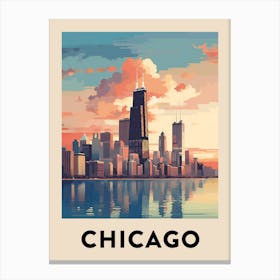 Chicago Travel Poster 12 Canvas Print