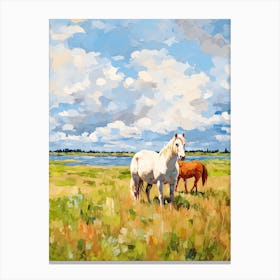 Horses Painting In Prince Edward Island, Canada 4 Canvas Print