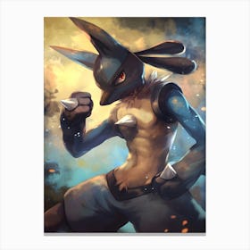 Lucario Pokemon Anime Manga Japan Poster Canvas Print