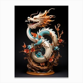 Chinese Dragon Elements 3d 2 Canvas Print