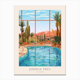 Joshua Tree California 2 Midcentury Modern Pool Poster Canvas Print